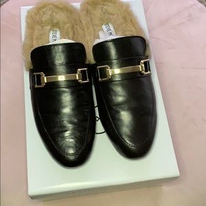 Steve Madden Fur Backless Slip-Ons